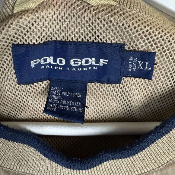 Polo Golf Ralph Lauren mens XL tan pullover crewneck golfing gorpcore - Picture 2 of 9